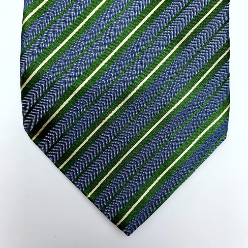 Banana Republic men's green/blue/yellow silk tie